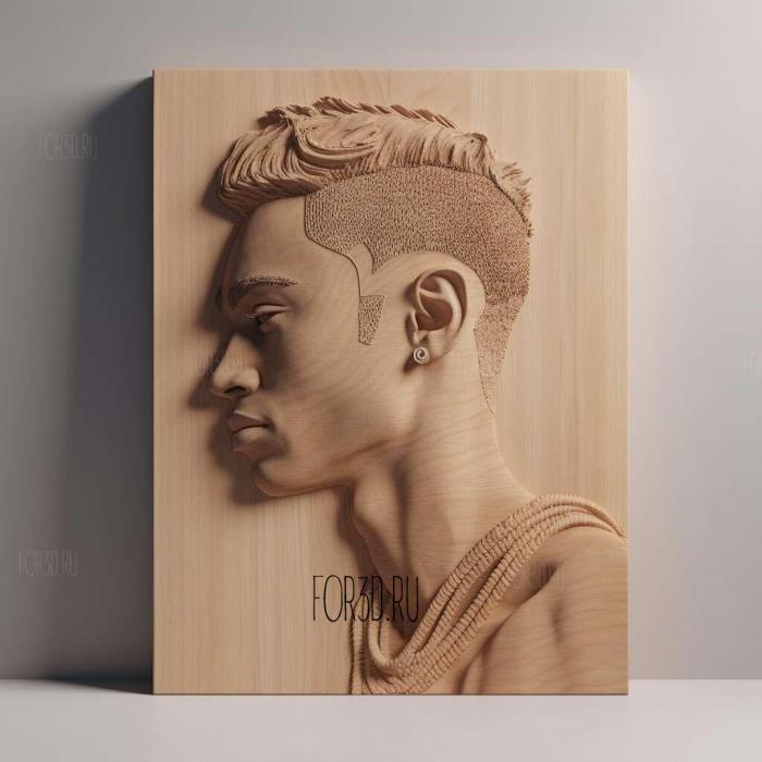 Neymar 4 stl model for CNC